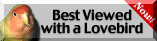 Banner image, text reading 'Best viewed with lovebird', next to a lovebird